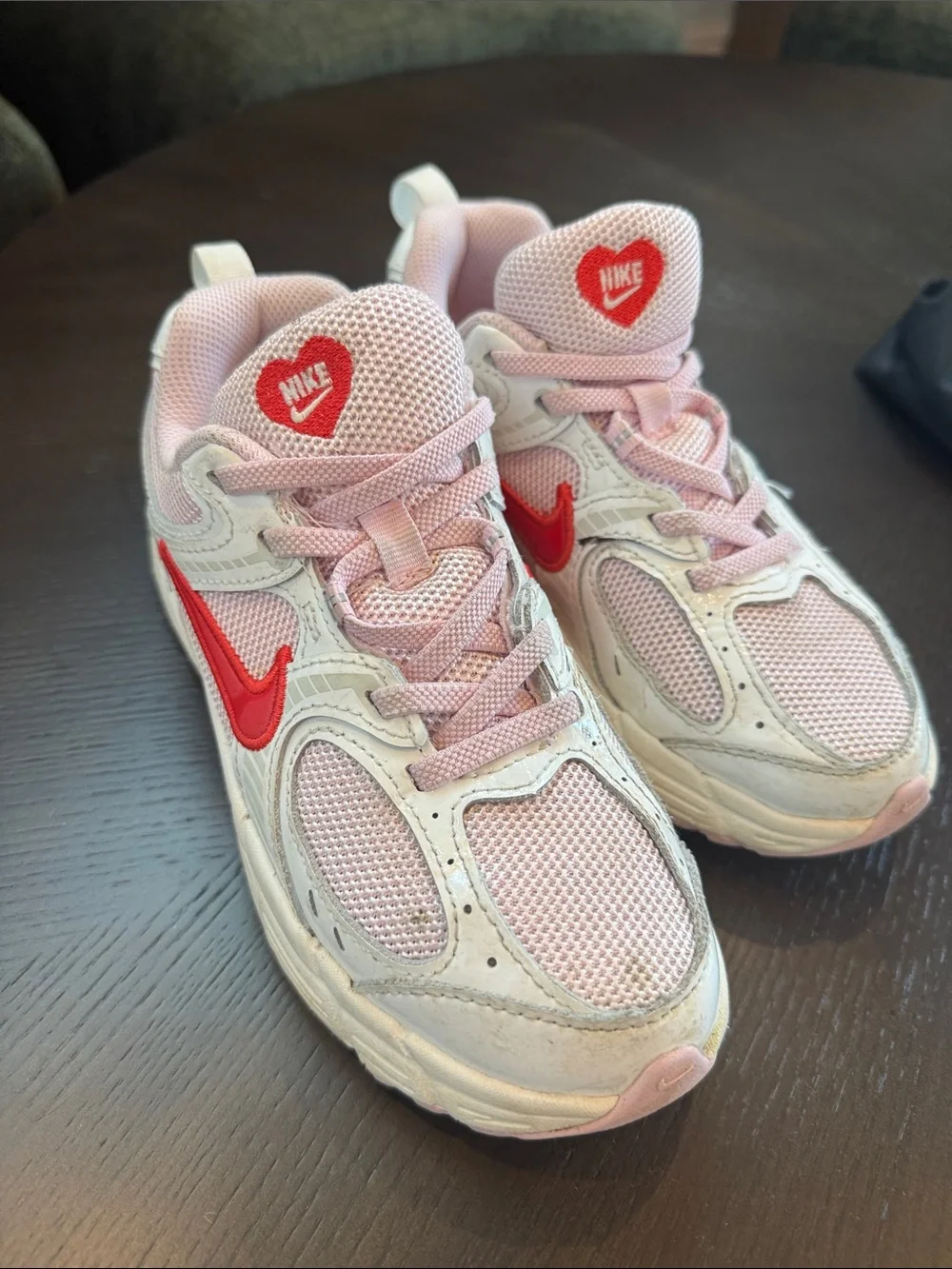 Nike Kids Pink & Red Heart Detail Sneakers